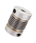 Kick Your Setup Up A Notch With Pro Grade Aluminum Bellows Coupling Featuring Locking Clamping Hub Shaft Coupler.