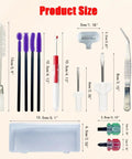 All In One Sewing Machine Cleaning Kit With Tweezers Double Headed Brush Tons Of Screwdrivers Seam Rippers Silicone Brushes And Storage Box for fast easy home maintenance.