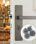 200 Piece Rubber Door Silencer Pack For Metal Doors, Built To Last, Heavy Duty Anti Collision Bumpers shown installed