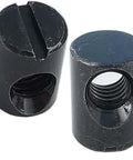 Heavy Duty M6 Barrel Nuts Hardware Kit With 10 By 11mm Dowels Slotted Nuts And Horizontal Holes Black Finish 12 Pcs Built To Last