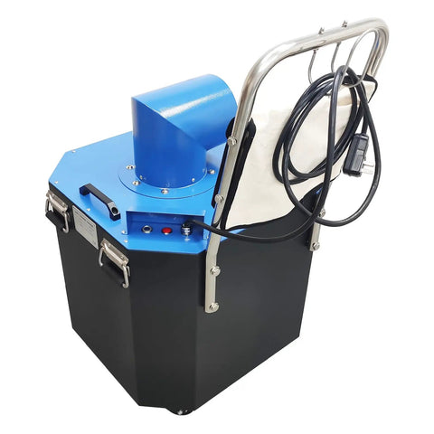 Heavy Duty Industrial Air Duct Dust Collector With Dual Voltage 110V 220V And Transformer 4000m3h 2200W Pro Grade Duct Cleaning System 16.4ft Hose For Warehouse Factory Workshop HVAC Maintenance, blue and black unit