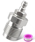 Stainless steel DIN Valve Scuba Adapter For Paintball And Scuba Fill Stations with 8mm quick disconnect and seal tape.