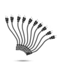 10 Pack Short Extension Cords 1 Foot 16 AWG 3 Prong Outlet Saver For Power Strips And Wall Sockets Space Saving Copper Wire