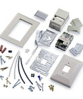 Components of Pneumatic Room Thermostat Retrofit Kit With Single Set Point, Direct Acting, Celsius Scale, Beige, swap-out kit display.