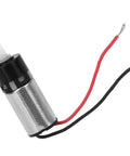 6mm micro planetary gear motor with red/black wires, silver housing, DC 3V, three-stage reduction