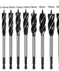 Premium Heavy Duty Twist Drill Bit Set For Woodworkers Who Want Total No Sweat When Tackling Rough Lumber Repairs Or Fine Furniture Builds At The Workshop, ten sizes from 10mm to 20mm.