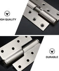 Automatic Door Closing Hinge With Lifting Mechanism Stainless Steel Self Closing Hinge Pair Silver Finish close-up