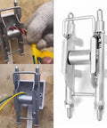 Efficient Cable Threading Aid Wire Puller For Electricians, Compact Enclosure And Junction Box Cable Puller, Single Person Wire Threading Tool, Durable, Easy To Use, Great For DIY And Pro Electric Work. Metal wire puller installed in junction box, used to thread cables.