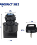 Ignition Key Switch For ATV Ranger RZR Scrambler Sportsman 550 500 570 800 900 4x4 Replacement OEM 4012166 size dimensions