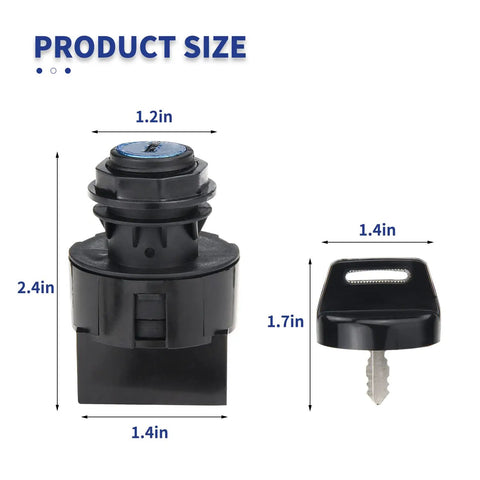 Ignition Key Switch For ATV Ranger RZR Scrambler Sportsman 550 500 570 800 900 4x4 Replacement OEM 4012166 size dimensions
