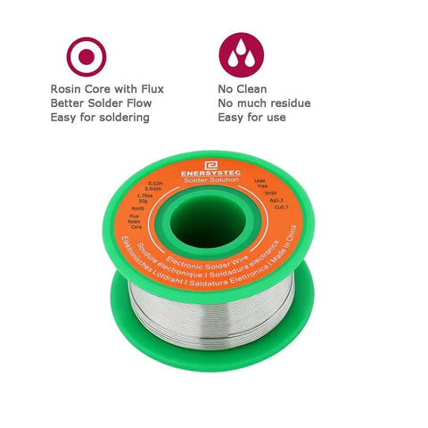 Lead Free Solder Wire With Rosin Core Flux 0.6mm 50g Fine Solder For Electronics DIYers And Repairs Sn99 Ag0.3 Cu0.7