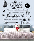 Queen Inspired Wall Sticker Set For Teen Girls Bedroom And Living Room Motivational Vinyl Wall Decals With Dope Sayings.