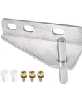 Stainless Steel Freezer Door Hinges Center Column With Left Shaft 0.28 Inch Diameter, Heavy Duty Refrigerator Hinge Set With Screws