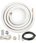 Sixteen Foot Mini Split Line Set With One Quarter Inch And One Half Inch OD Twin Copper Tubes Three Eighths Inch Thickened PE Insulated Coil