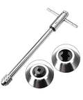 Adjustable Reversible Ratchet Tap Wrench For M5 To M12 Taps, Bidirectional Switch Lets You Thread And Back Out Without Replacing Tools, Ideal For Manual Tapping, Internal Threads, Mechanical Assembly And Mold Repair, steel tap wrench