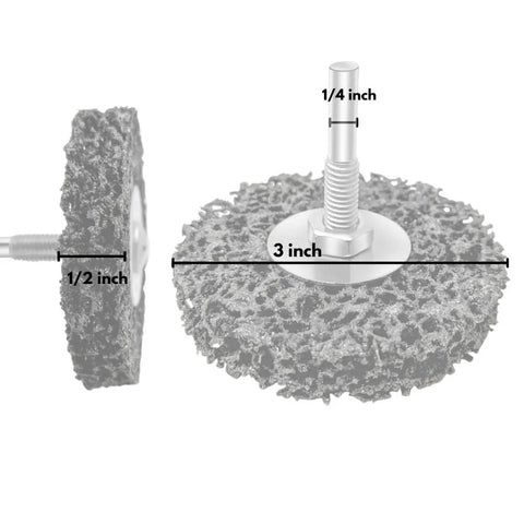 5 Pack 3 Inch Paint Stripping Discs For Drill Attachment Quarter Inch Shank Durable Non-Woven Rust Removal Discs For Metal Surface Prep Paint Removal Rust And Scale
