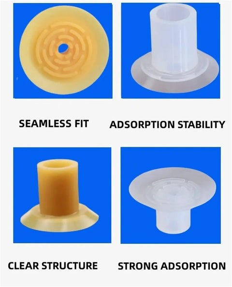 Heavy Duty Silicone Vacuum Suction Cups For Industrial Robot Arms shown in yellow and clear with varied designs for strong hold.