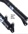 Alloy MTB Suspension Fork For 26 27.5 29 Inch Mountain Bikes With Tapered Or Straight Steerer, 100mm Travel shown disc brake mount