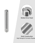 10 Pack M3 X 20mm Slotted Cylindrical Pins With External Thread, 304 Stainless Steel Dowel Pins For Furniture Cabinets And Shelves