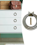 Five Pack Cabinet Pulls For Drawers And Wardrobe Doors Modern Zinc Alloy Knob Handles Easy To Install for home decor