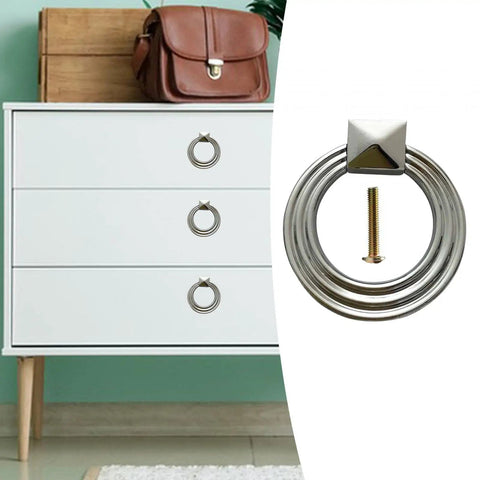 Five Pack Cabinet Pulls For Drawers And Wardrobe Doors Modern Zinc Alloy Knob Handles Easy To Install for home decor