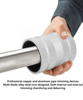 Hand holding Pipe Reamer And Deburring Tool For Hard Pipes With Dual Inner And Outer Blades Chamfer And Deburr Copper And Stainless Steel