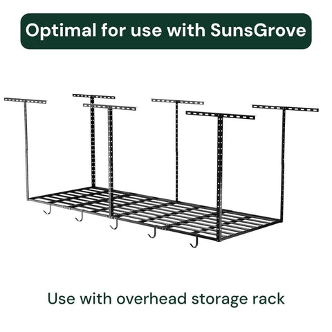 Beefy Heavy Duty Overhead Garage Ceiling Storage Hooks Four Pack Add On Rail Hook Accessory For Hanging Bikes Ladders Paddle Boards And Tools Keeps Your Space Neat And Ready Up To 66 Lbs