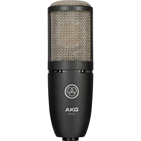 Project Studio P220 Large Diaphragm Condenser Microphone with pop filter and XLR cable, cardioid capsule, 1 inch condenser