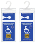 Ultra Transparent Handicap Parking Placard Holder With Large Hanger Clear Protective Cover For Disabled Permits 2 Pack Placard Not Included Fits Most Placards Durable See Through Shield