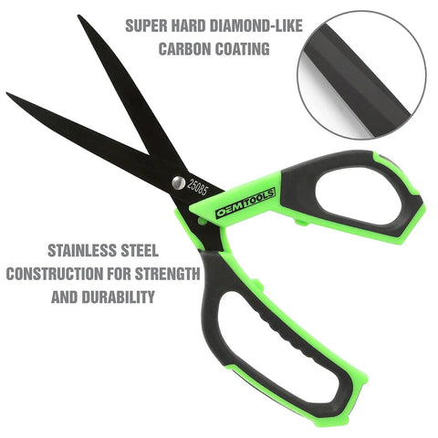 10 Inch Utility Scissors With Durable Stainless Steel Blades For Precise Cutting Of Paper Cardboard Carpet And Crafts, Ergonomic Poly Grip Handle