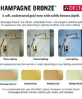 Saylor 14 Series Five Setting Shower Faucet Trim Kit With Brushed Gold Shower Head And Handle In Champagne Bronze Finish T14235 CZ