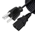 Eight Foot Heavy Duty AC Power Cord With Three Prong NEMA To C13 Plug For Gemini Junior Cutting Embossing Machine Straight Hookup, showing connectors.