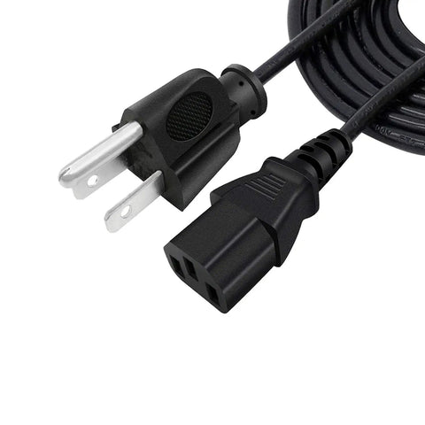 Eight Foot Heavy Duty AC Power Cord With Three Prong NEMA To C13 Plug For Gemini Junior Cutting Embossing Machine Straight Hookup, showing connectors.