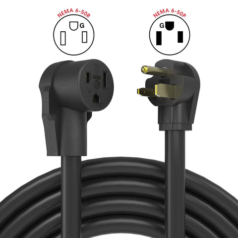 40 Foot 250 Volt Welder Extension Cord 8 AWG Three Conductor Power Extension For Welding Machines NEMA 6 50P To 6 50R Built Tough