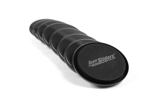 Reusable Furniture Sliders For Carpet 3.5 Inch Round Heavy Duty Floor Protectors For Moving Chairs Tables Couches And Appliances 4 Pack Black
