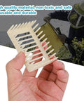 Close-up of Beekeeping Queen Marker Cage Kit 20 Pack Clip Bee Catcher held in hand, durable plastic material for apiary management.