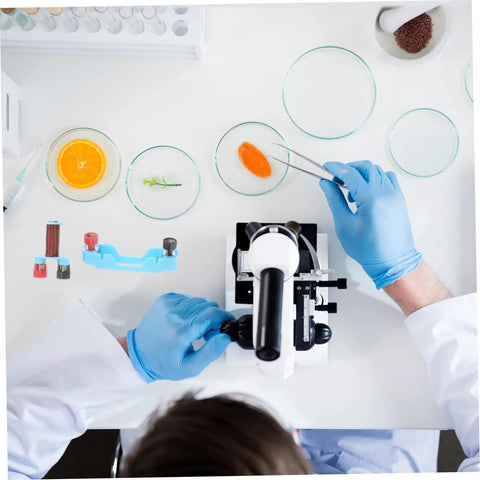 Scientist using microscope with Two Set Electromagnet Experiment Kit for Kids and Teens, Kid Friendly Hands On Physics Science Toys