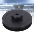 Industrial Grade Workhorse Aluminum Single Groove Web Sheave Pulley With Six Millimeter Belt Width And Tough Black Coating for CNC routing.