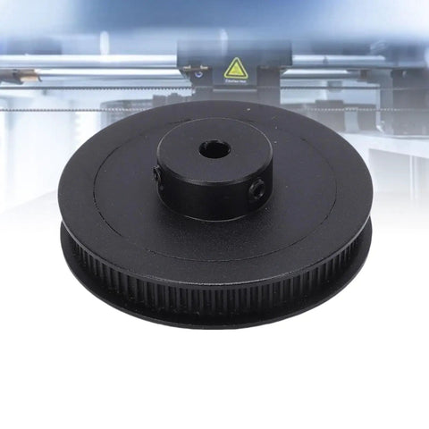 Industrial Grade Workhorse Aluminum Single Groove Web Sheave Pulley With Six Millimeter Belt Width And Tough Black Coating for CNC routing.