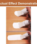 No Sweat White Touch Up Paint For Wood Doors Cabinets And Furniture Built In Brush application on wood surface.