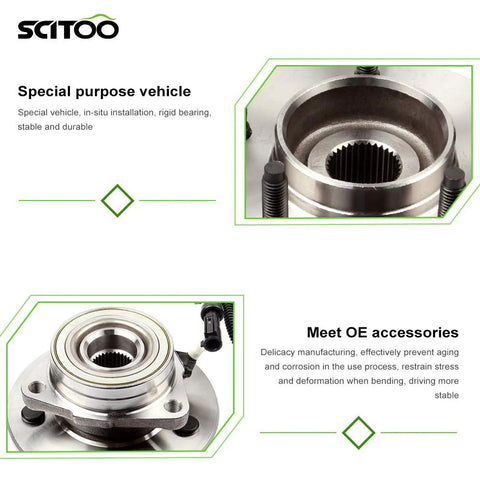 Beefed Up Front Wheel Hub Assembly For Ford F150 1997 1998 1999 2000 4WD With ABS Sensor 5 Lug 515010 New Front Hub Bearing