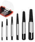 6 Piece Screw Extractor Set Made From 35CrMo Steel With Spiral Groove For Maximum Grip, durable DIY tools in plastic case