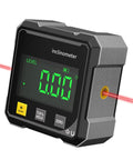 Ultra Precise Digital Angle Finder With Laser And Four Side Magnetic Base, LED Readout Inclinometer For Woodworking, Table Saw Miter Protractor, Level Box, Absolute And Relative Angle Measurements with LED display