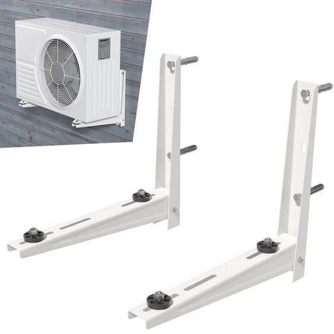 Heavy Duty Wall Mount Bracket For Outdoor Mini Split AC 7000 To 15000 BTU Supports Up To 330 Lbs with L-shaped design and screws