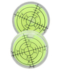Ehlivhall 2Pcs For Mini Bubble Level 32X7mm For Acrylic For Spirit Level with bright green fluorescent liquid and measuring grid.