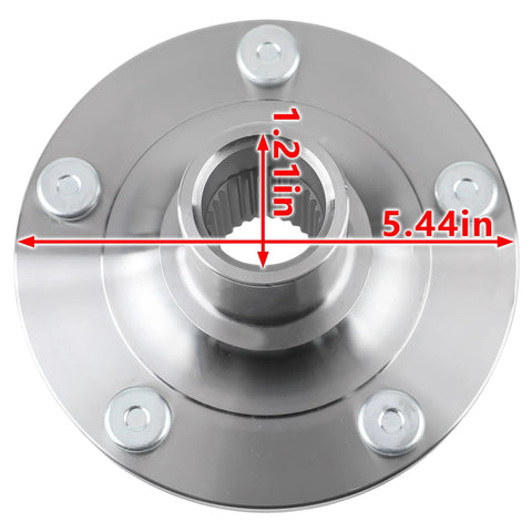 Top view of Front Wheel Hub And Bearing Assembly Pair For Mazda 3 2005 2013 And Mazda 5 2006 2010 5 Lug Front Left Or Right Fits Replaces LS-WHB003