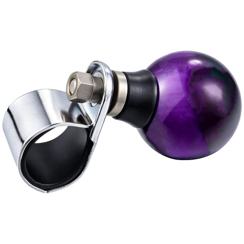 Ball Shape Steering Wheel Spinner Knob for Tractors Forklifts and Lawn Mowers One Hand Turn Aid Grip Suicide Style Power Handle Dark Purple