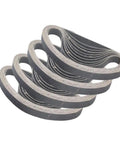 Three Eighths Inch By Thirteen Inch Sanding Belts 20 Pack With 80 120 240 320 400 Grits For Woodworking And Metal Polishing Silicon Carbide Belts