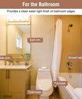 Bathroom featuring White Caulk Tape Peel And Stick Waterproof Self Adhesive Sealing Tape For Bathroom Kitchen Tub Toilet Walls Floors Tiles Wallpaper Decor No Mess Glue Free Quick And Easy Fix In Minutes on tub base and toilet base.