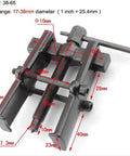 Two Jaw Twin Leg Gear Puller Bearing Removal Tool Kit With Screw Lock And Adjustable Arms For 17-38mm Bearings, detailed view